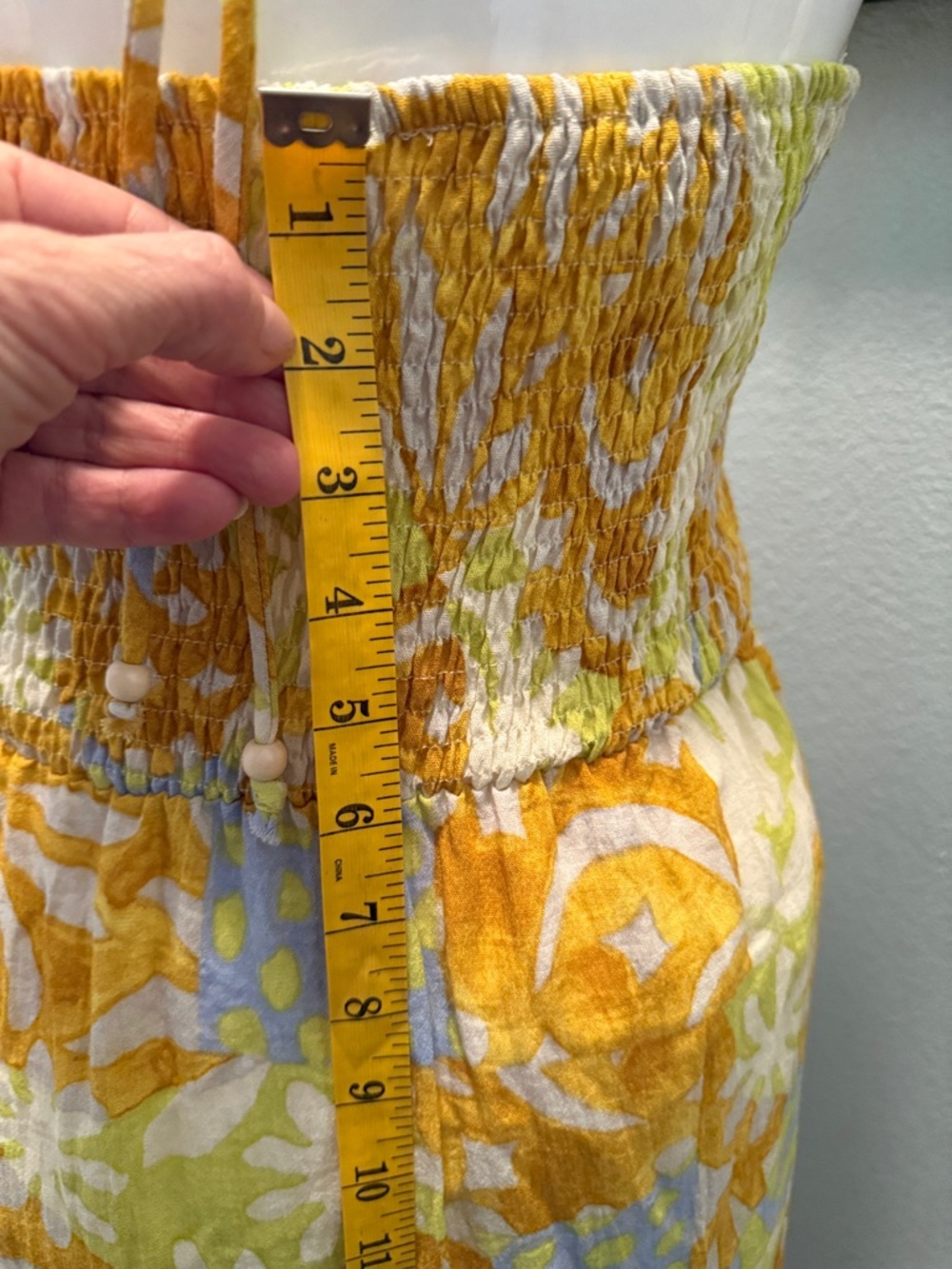 ILLA ILLA Yellow Floral Halter Maxi Dress with Lace Trim - Picture 6 of 9